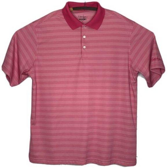 Walter Hagen Golf Shirt XL Pink/Pink lines Soft Hydro-Dri - Picture 1 of 9